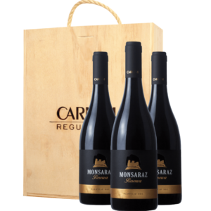 KIT 3 MONSARAZ RESERVA D.O.C + CAIXA DE MADEIRA